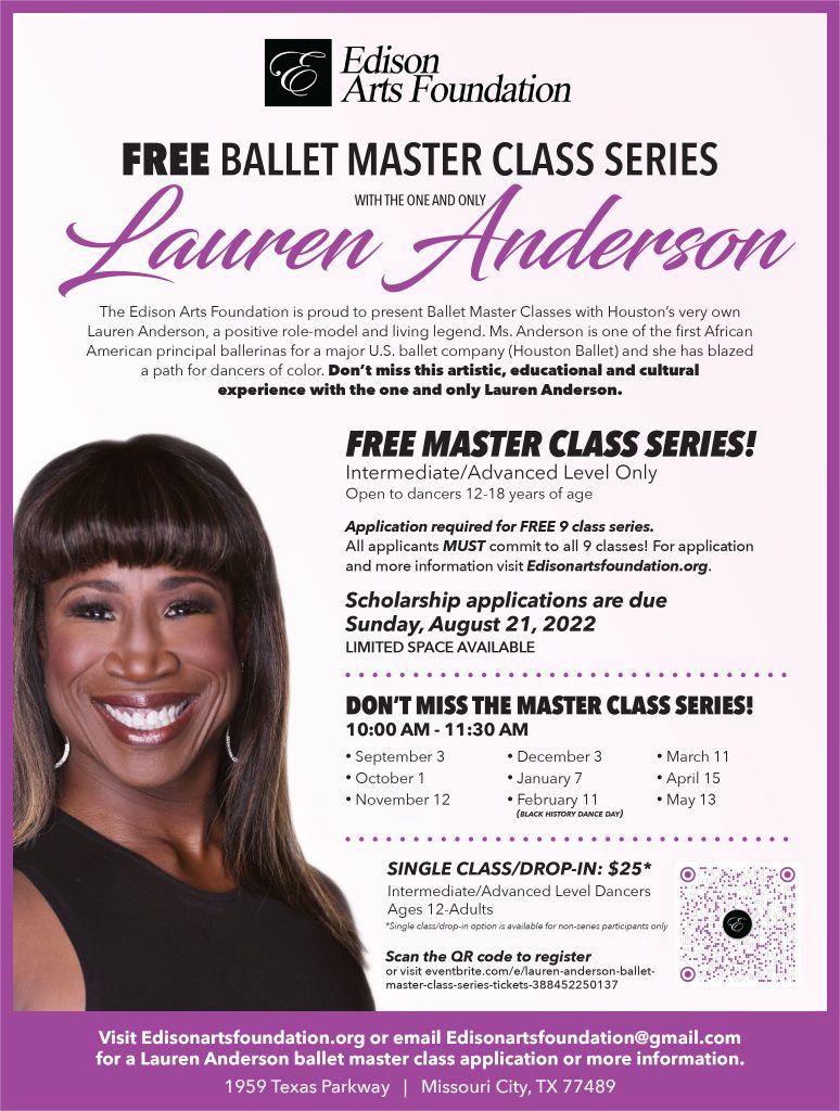 2022 Lauren Anderson Ballet Master Class Series